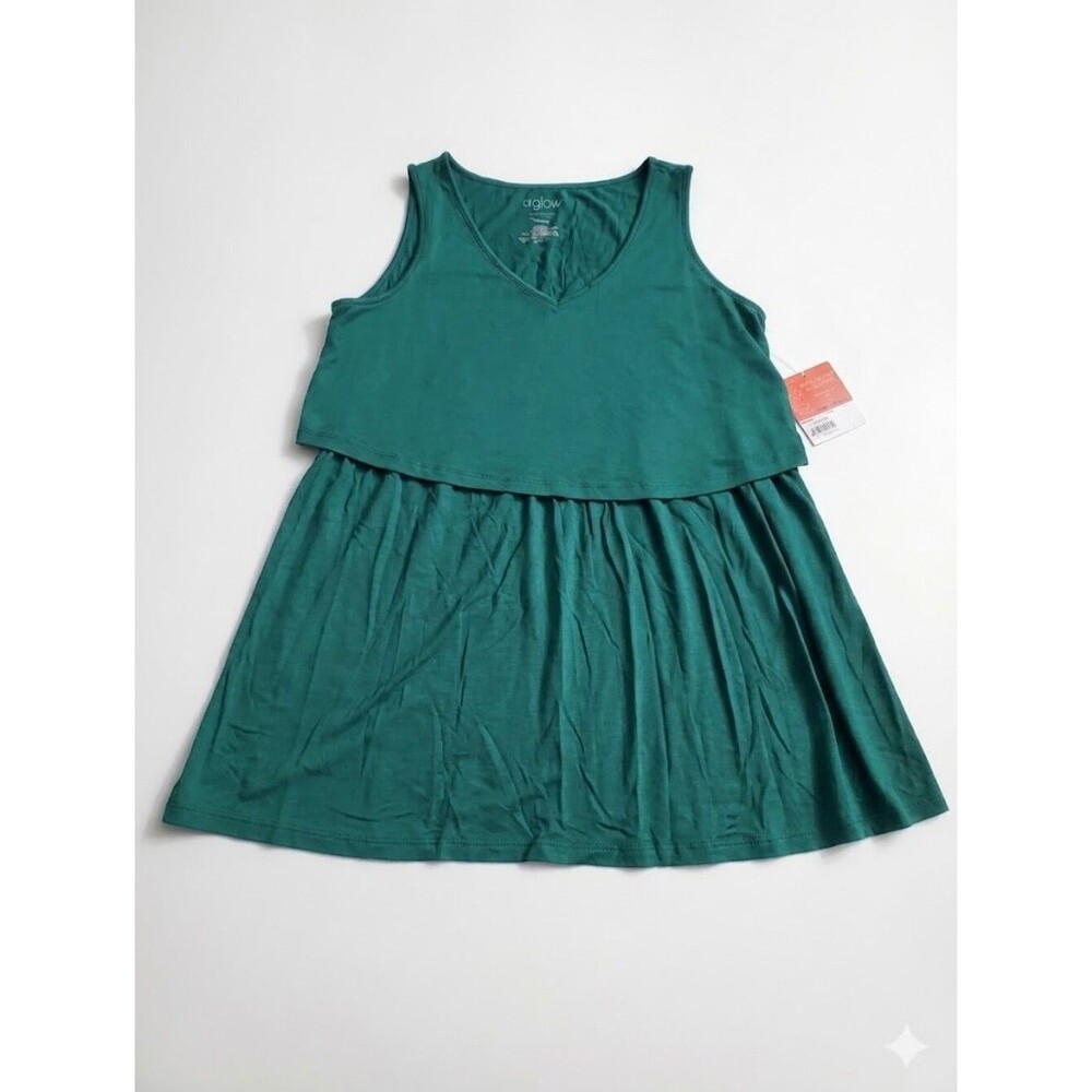 a:glow Women's Teal Maternity Nursing Top New Size M
